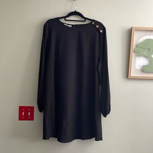Tavin long sleeve a line black dress 16